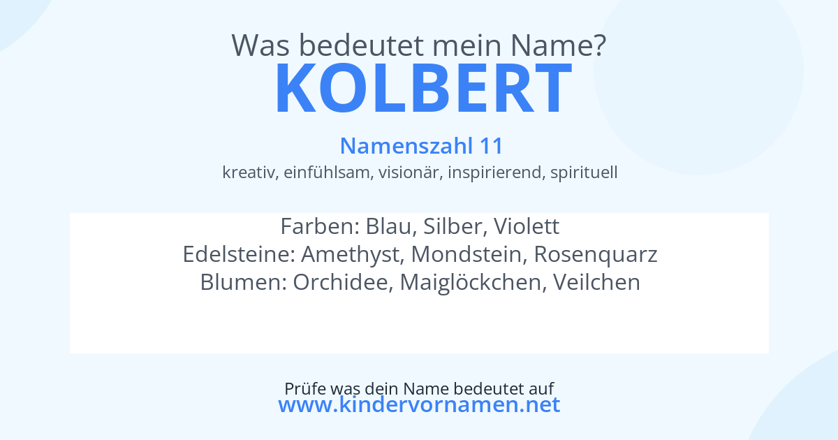 Was bedeutet der Name Kolbert?