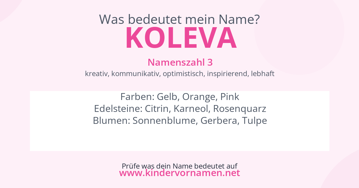 Was bedeutet der Name Koleva?