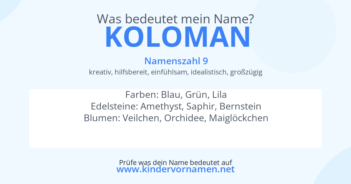 Was bedeutet der Name Koloman?