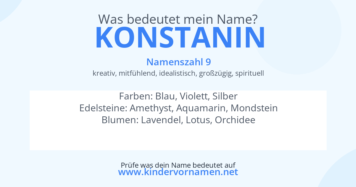 Was bedeutet der Name Konstanin?