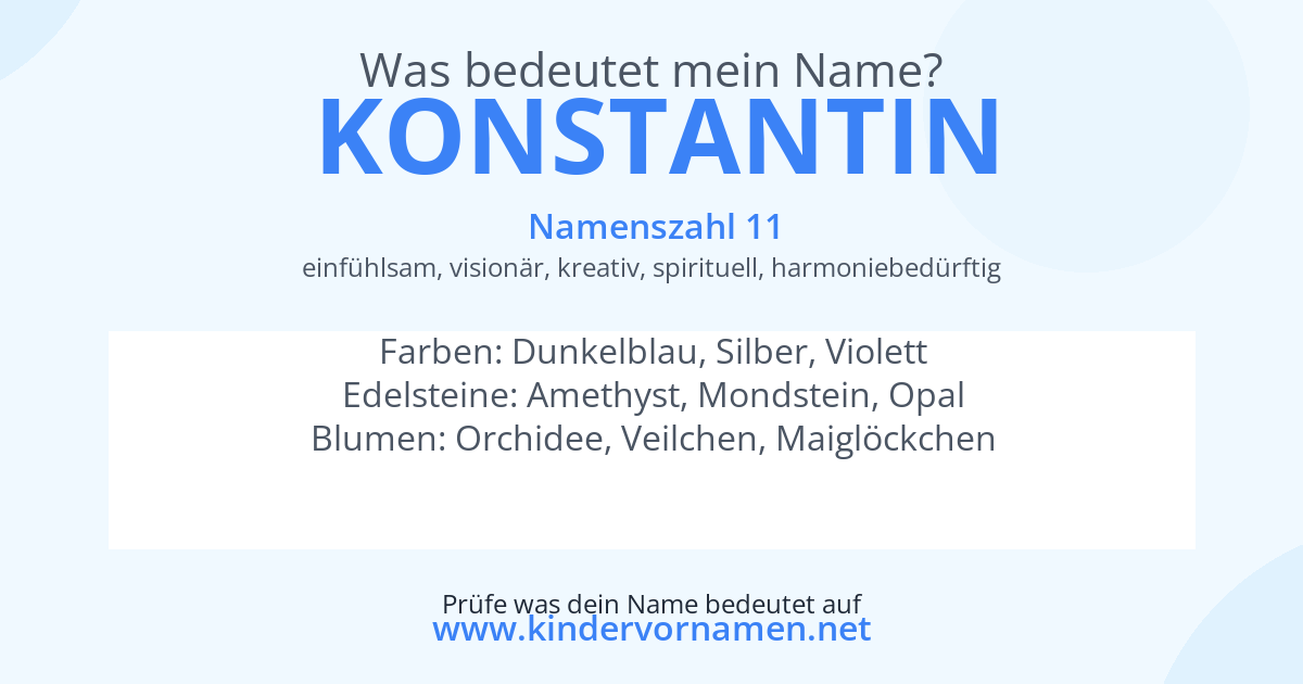 Was bedeutet der Name Konstantin?