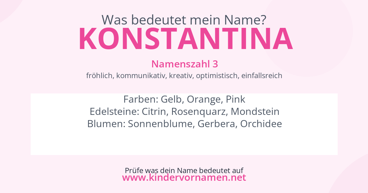 Was bedeutet der Name Konstantina?