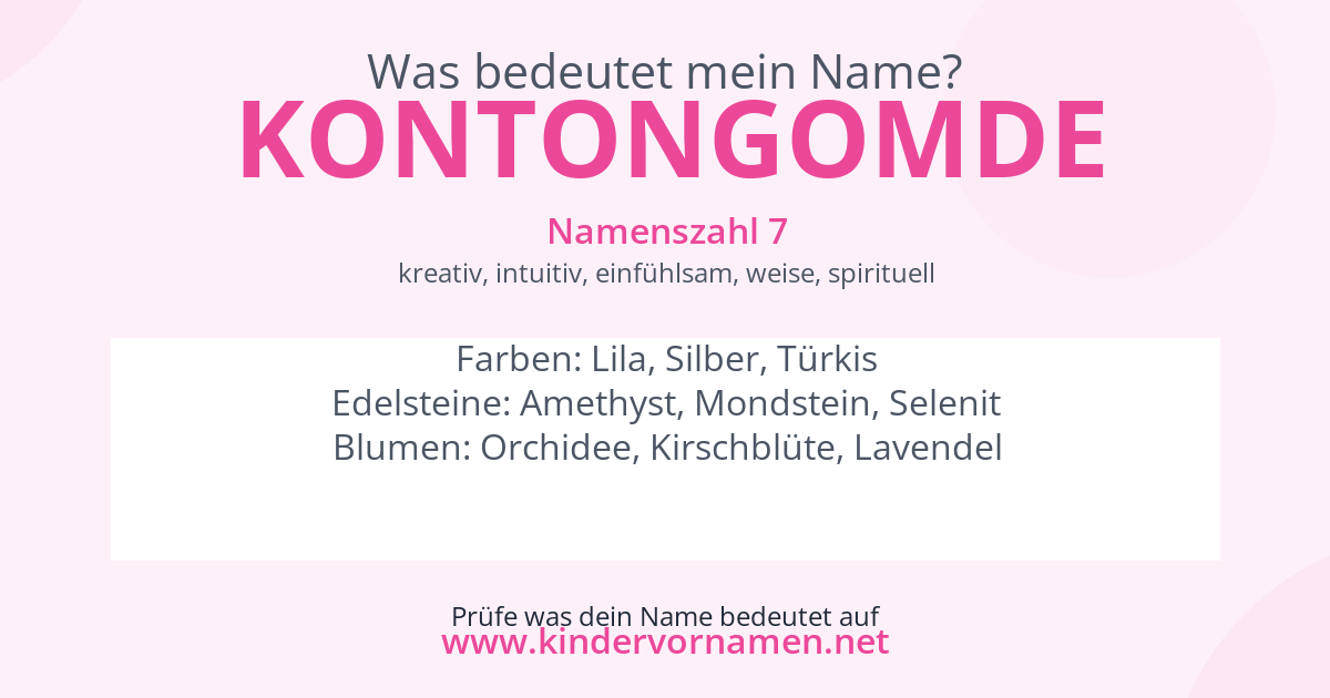 Was bedeutet der Name Kontongomde?