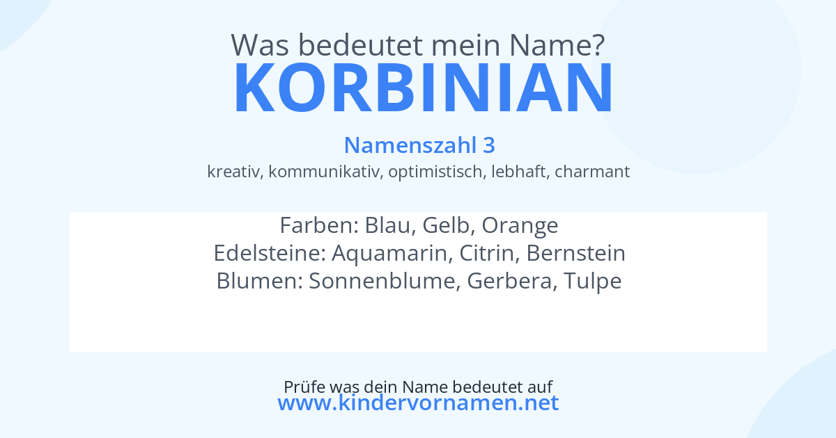 Was bedeutet der Name Korbinian?