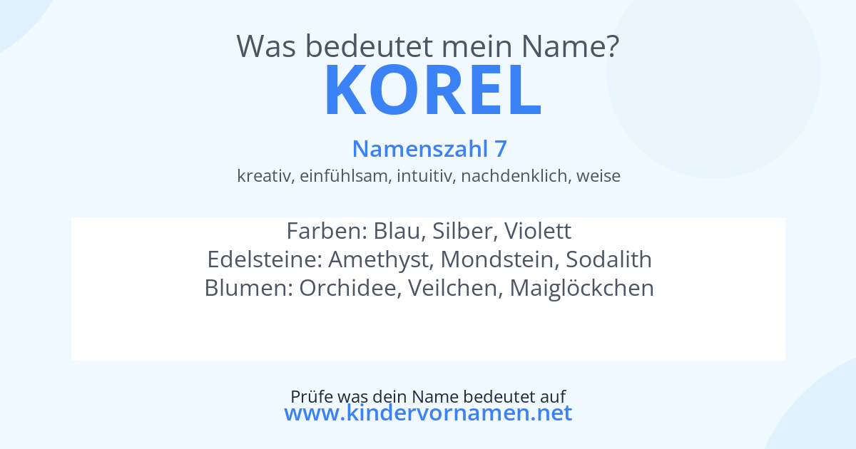 Was bedeutet der Name Korel?