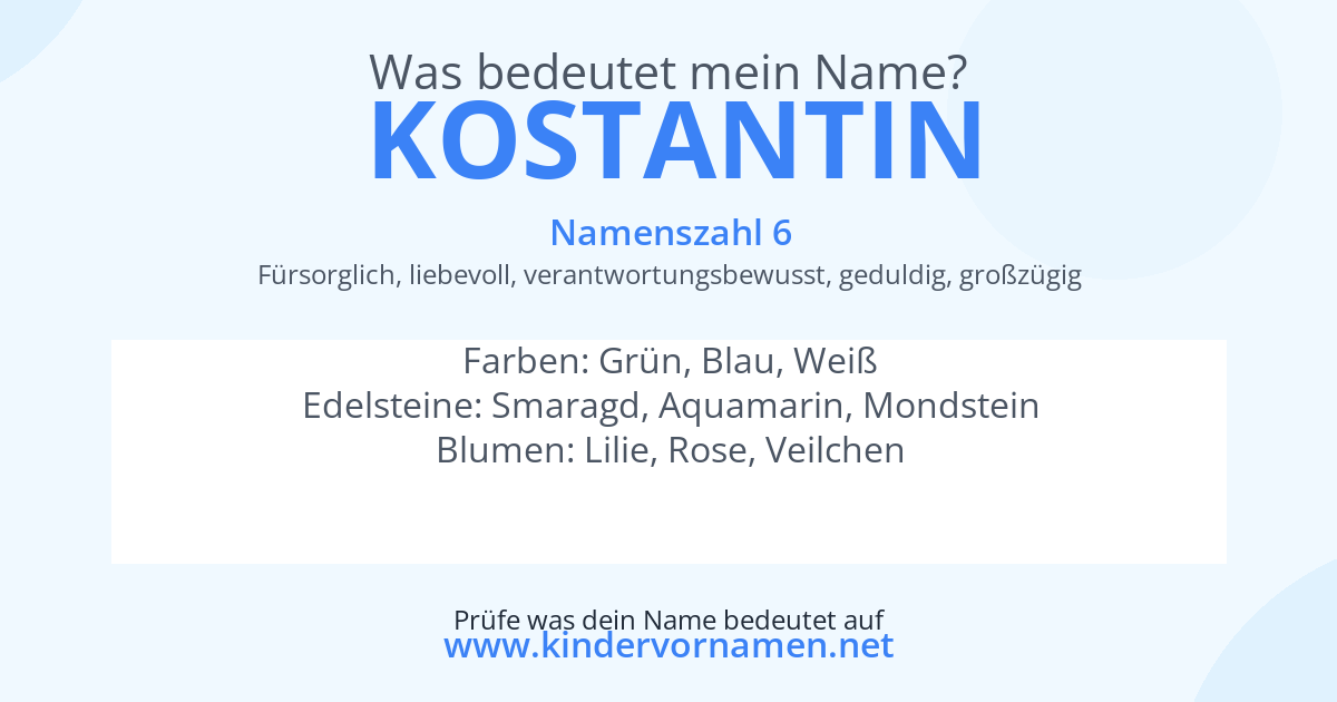 Was bedeutet der Name Kostantin?