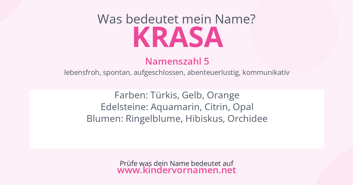 Was bedeutet der Name Krasa?