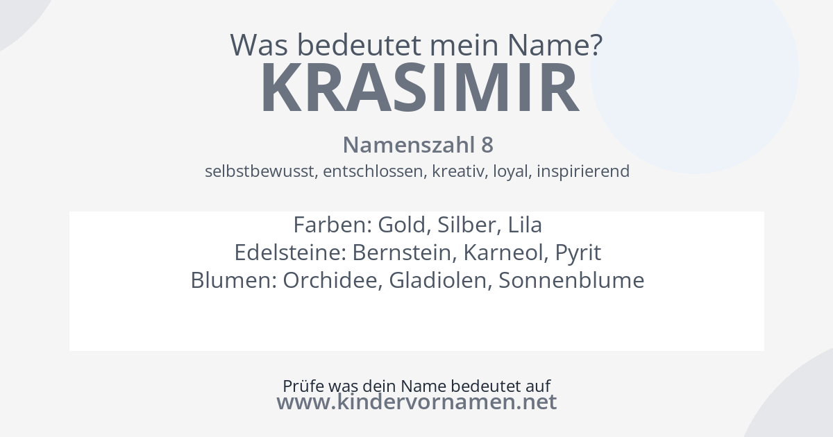 Was bedeutet der Name Krasimir?