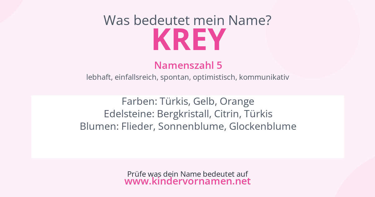 Was bedeutet der Name Krey?