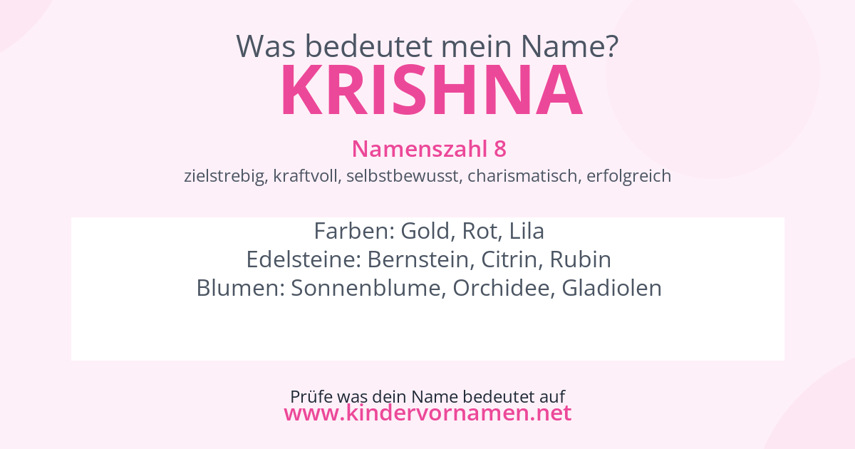 Was bedeutet der Name Krishna?