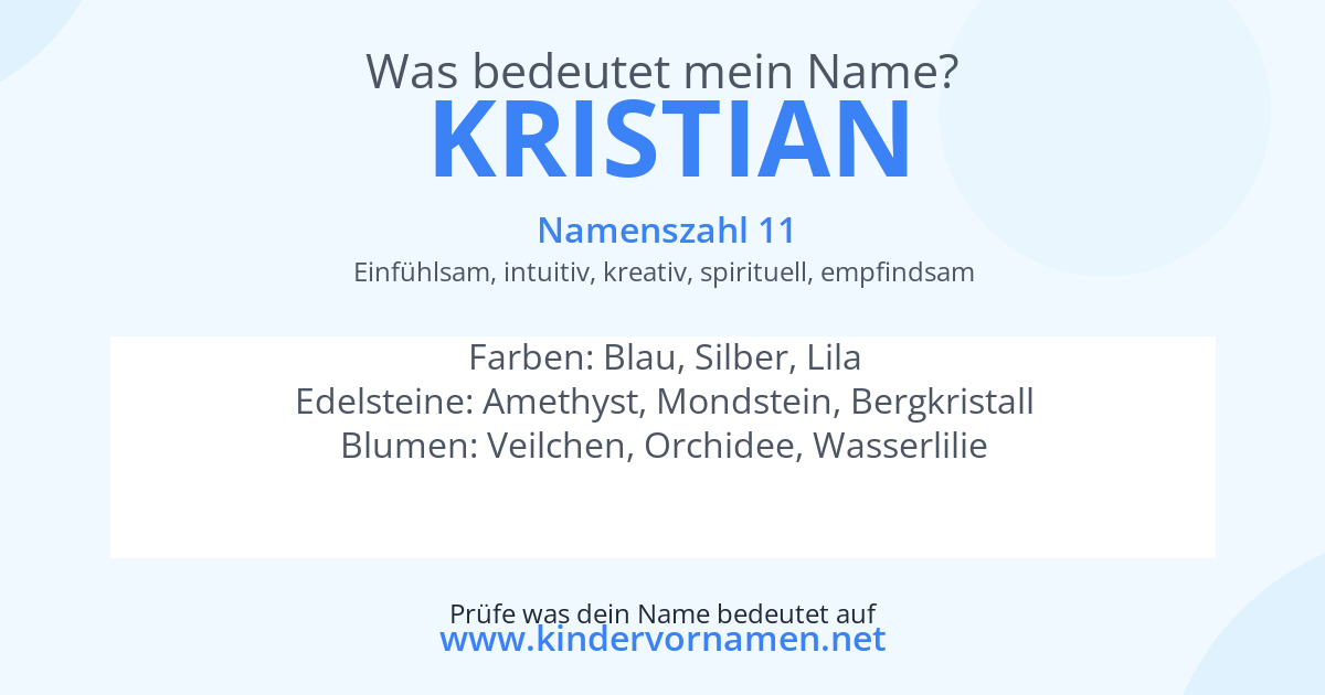 Was bedeutet der Name Kristian?