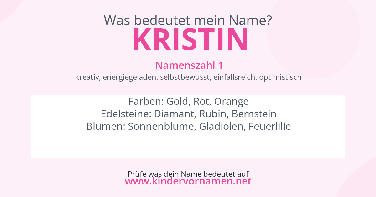 Was bedeutet der Name Kristin?