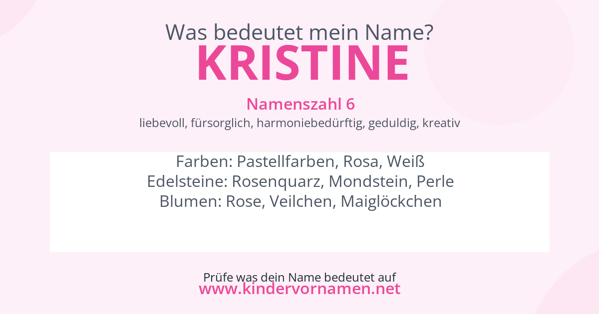 Was bedeutet der Name Kristine?