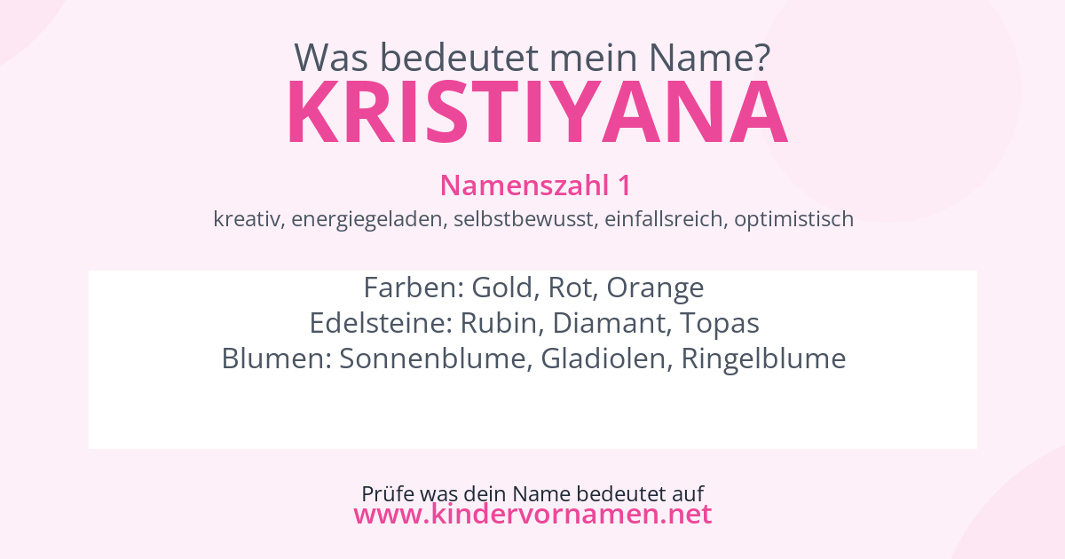 Was bedeutet der Name Kristiyana?