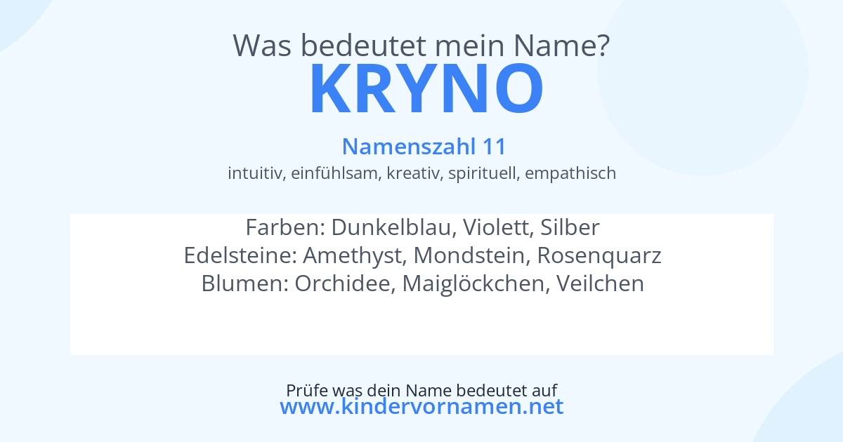 Was bedeutet der Name Kryno?