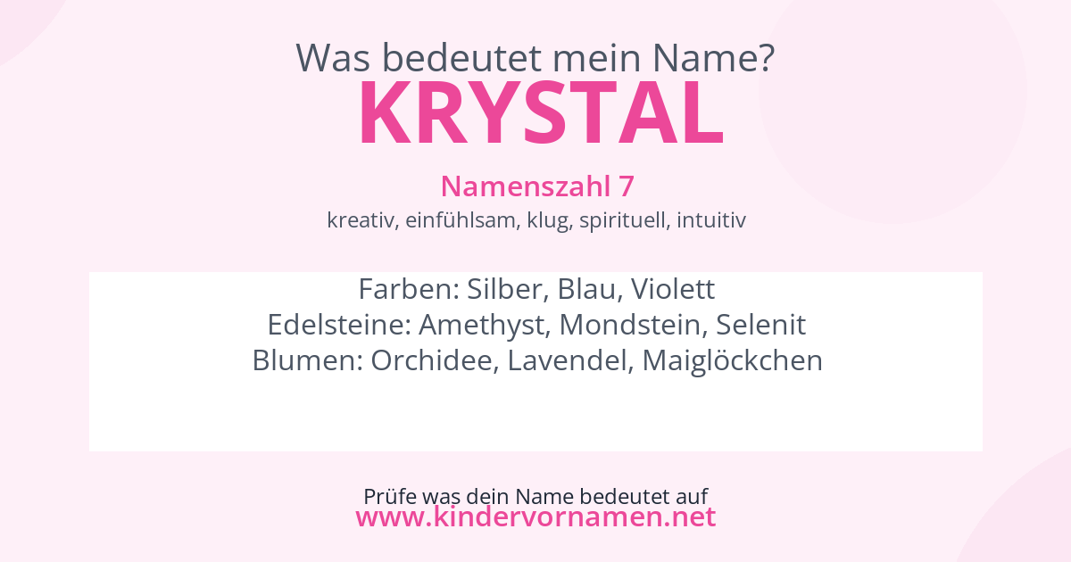 Was bedeutet der Name Krystal?