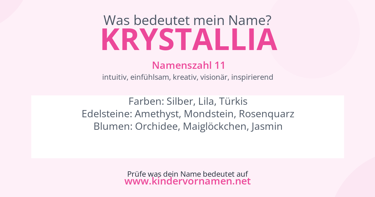 Was bedeutet der Name Krystallia?