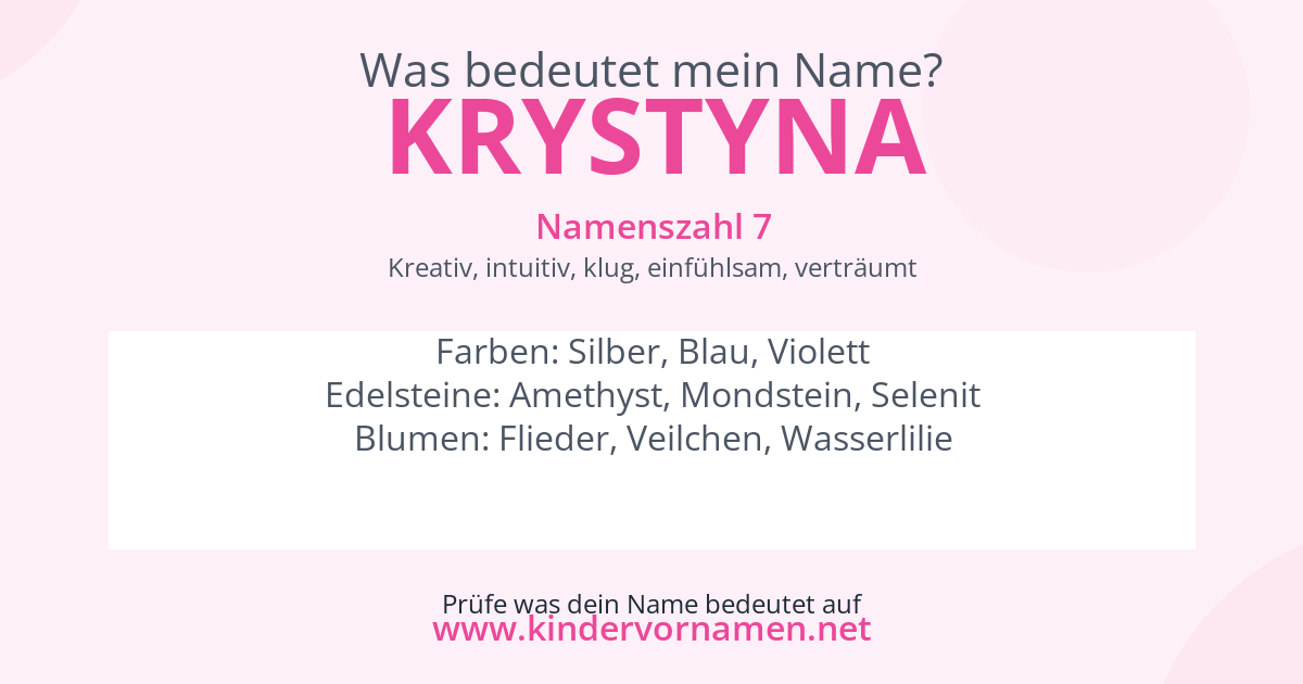 Was bedeutet der Name Krystyna?