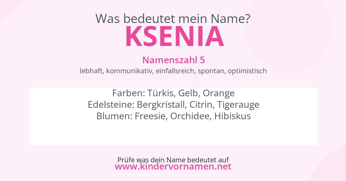 Was bedeutet der Name Ksenia?