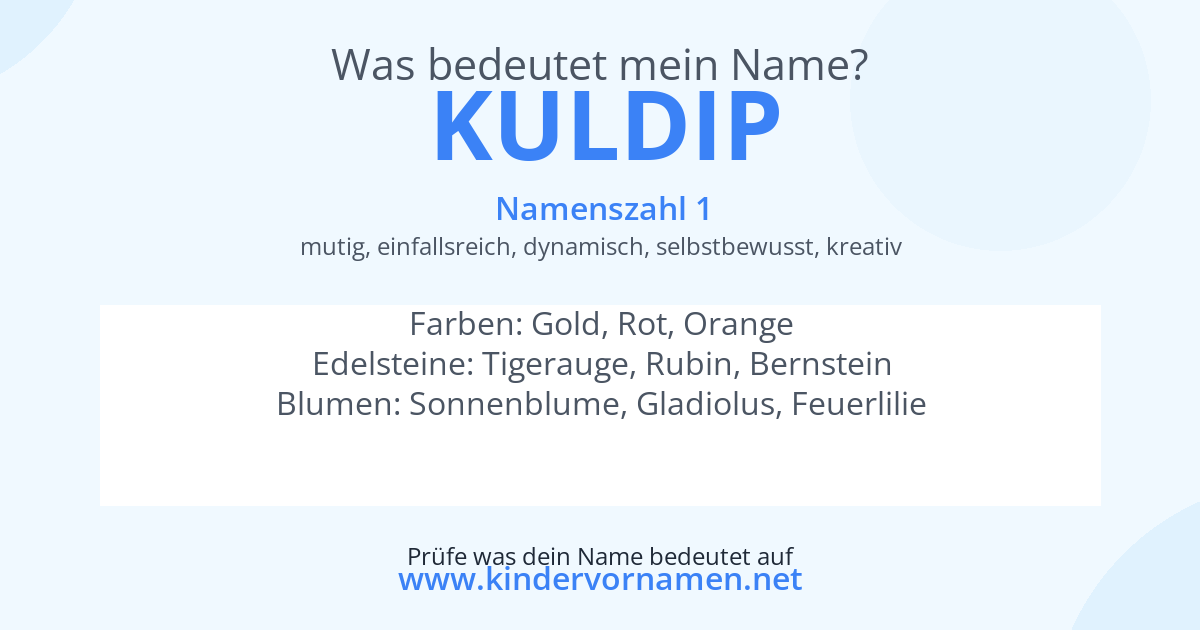 Was bedeutet der Name Kuldip?