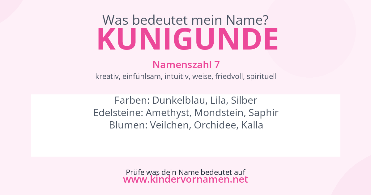 Was bedeutet der Name Kunigunde?