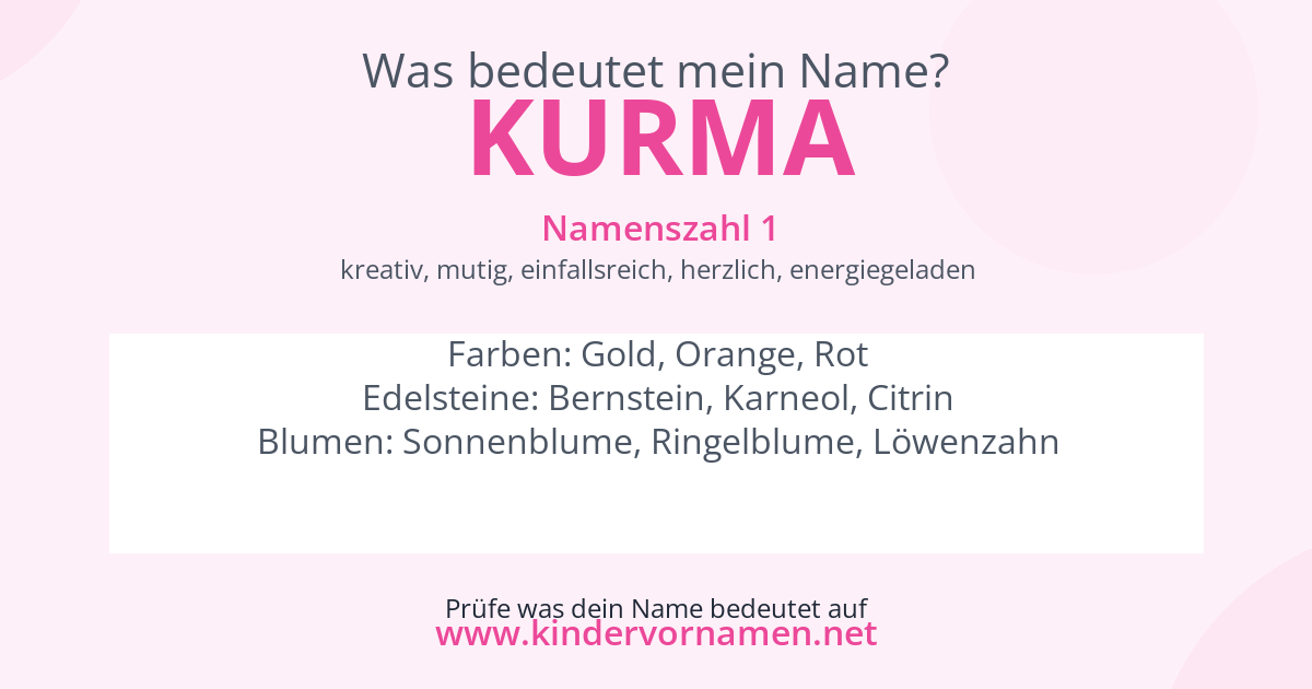 Was bedeutet der Name Kurma?