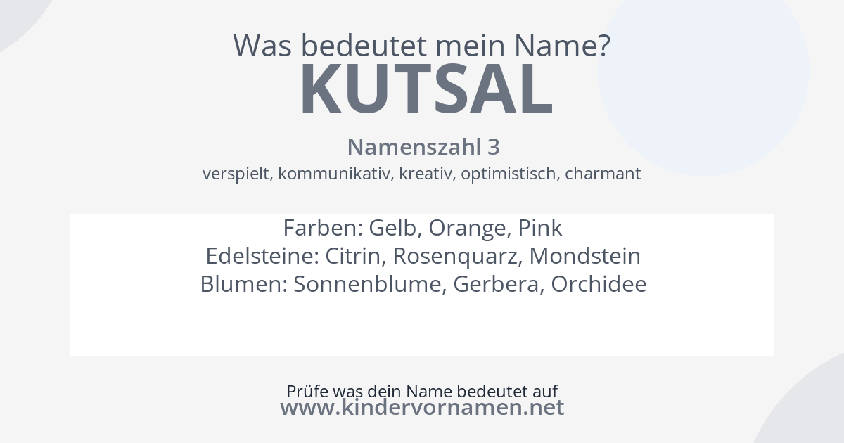 Was bedeutet der Name Kutsal?