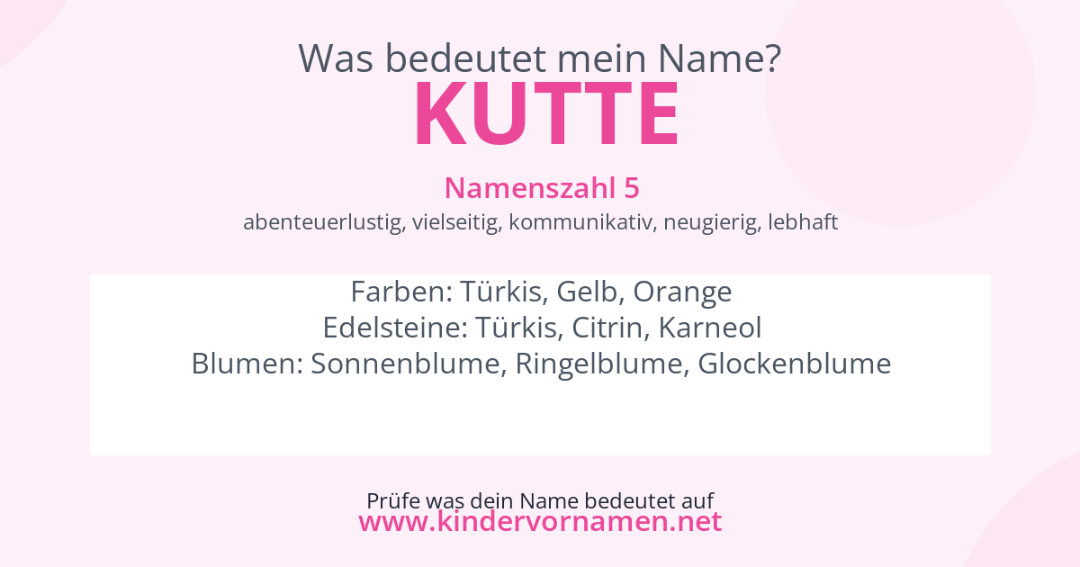 Was bedeutet der Name Kutte?