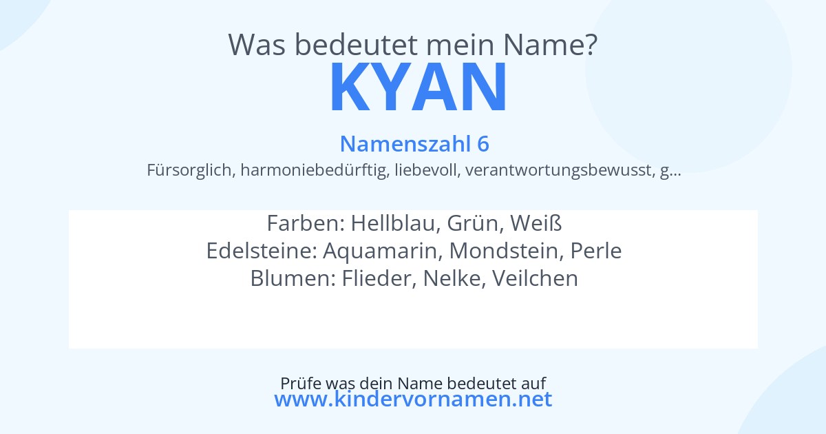 Was bedeutet der Name Kyan?