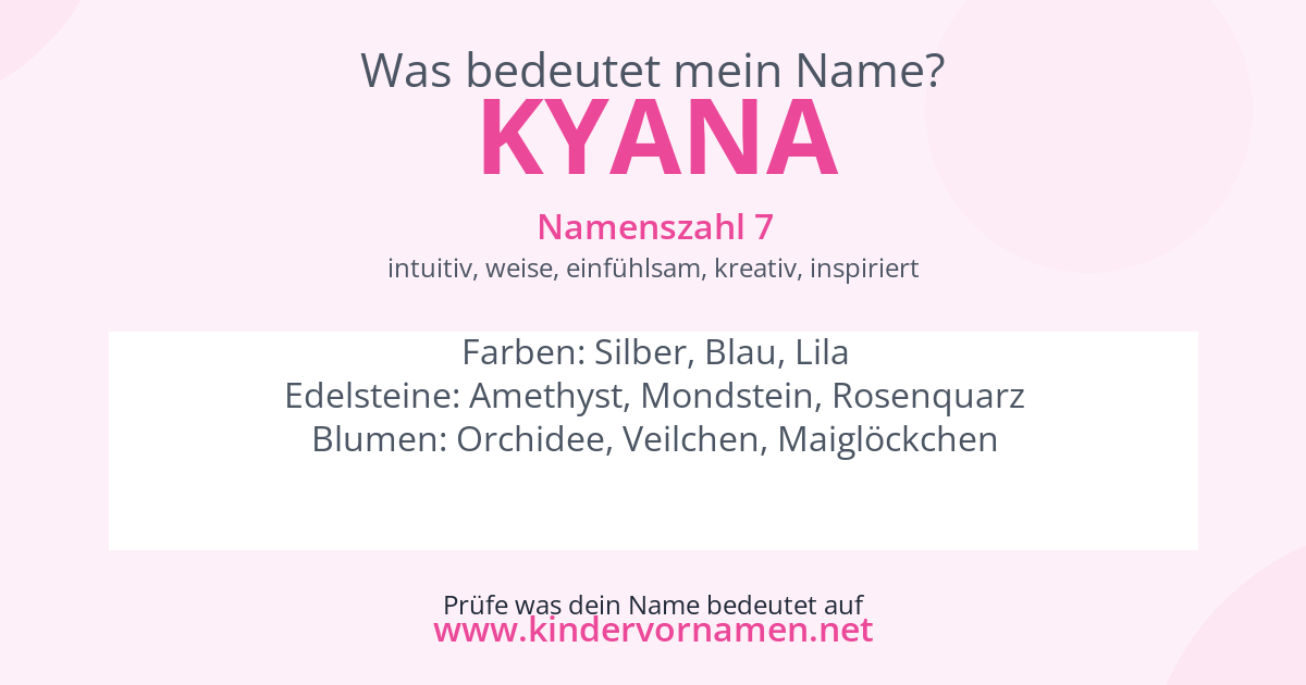 Was bedeutet der Name Kyana?
