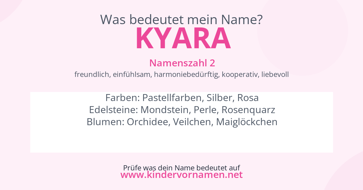 Was bedeutet der Name Kyara?