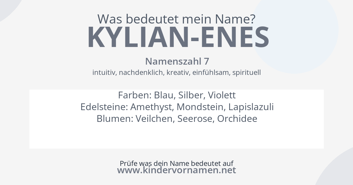 Was bedeutet der Name Kylian-Enes?