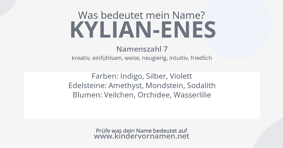 Was bedeutet der Name Kylian-Enes?