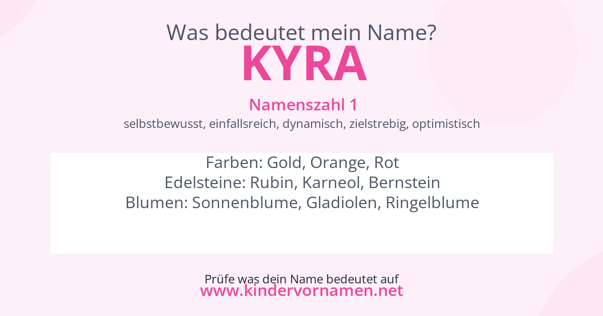 Was bedeutet der Name Kyra?