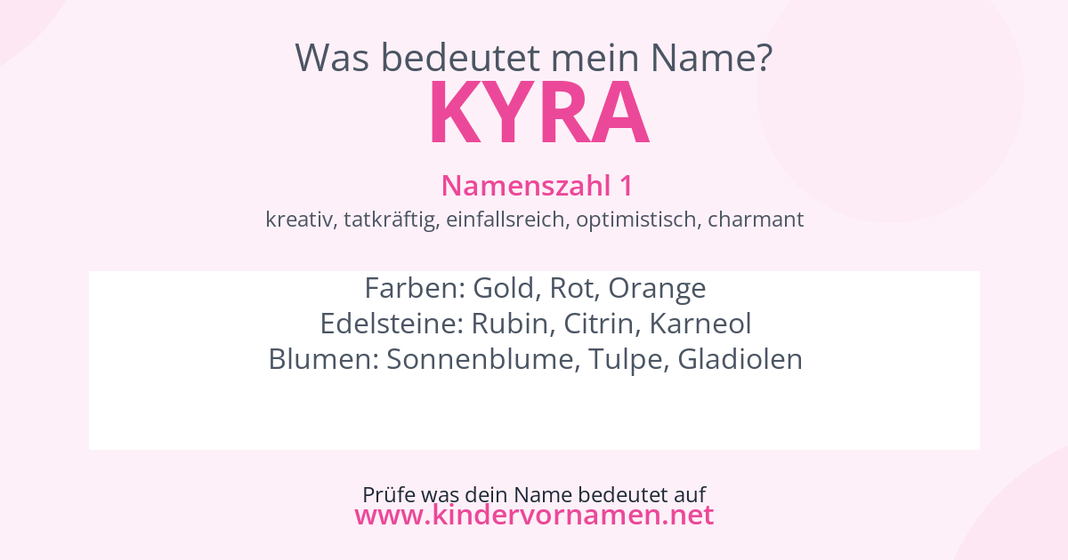 Was bedeutet der Name Kyra?
