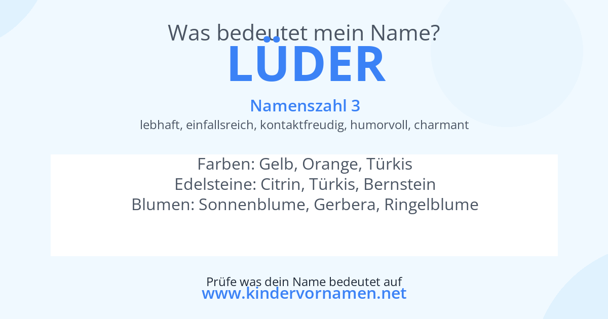 Was bedeutet der Name Lüder?