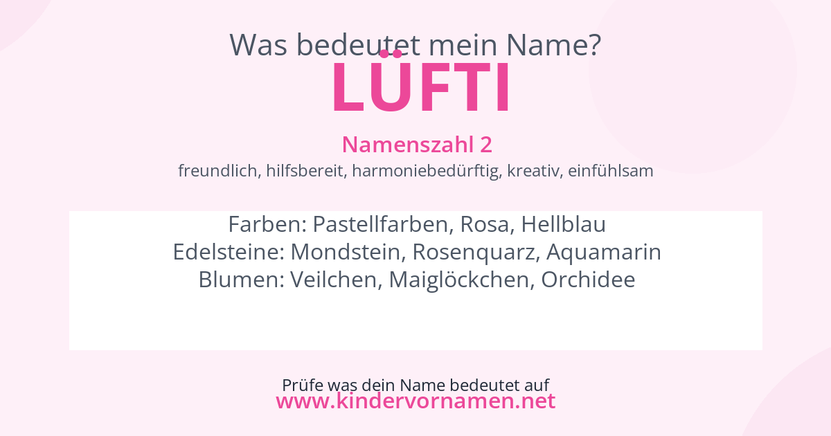 Was bedeutet der Name Lüfti?