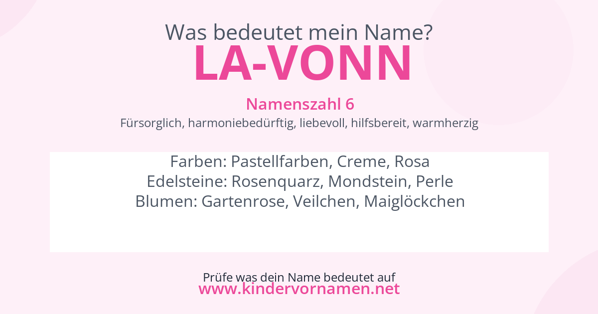 Was bedeutet der Name La-Vonn?