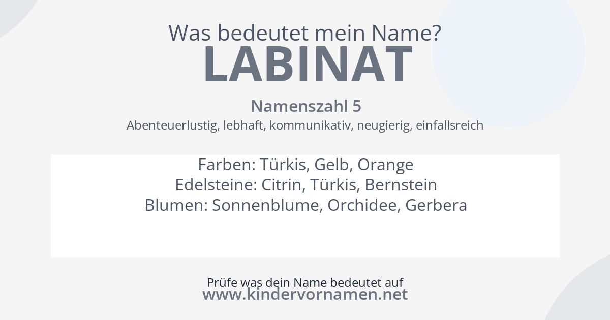 Was bedeutet der Name Labinat?