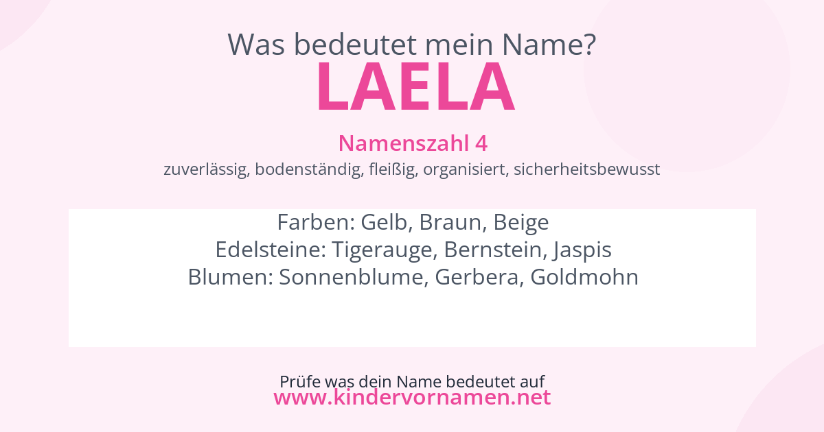 Was bedeutet der Name Laela?
