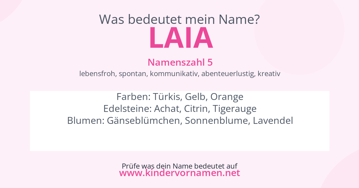 Was bedeutet der Name Laia?
