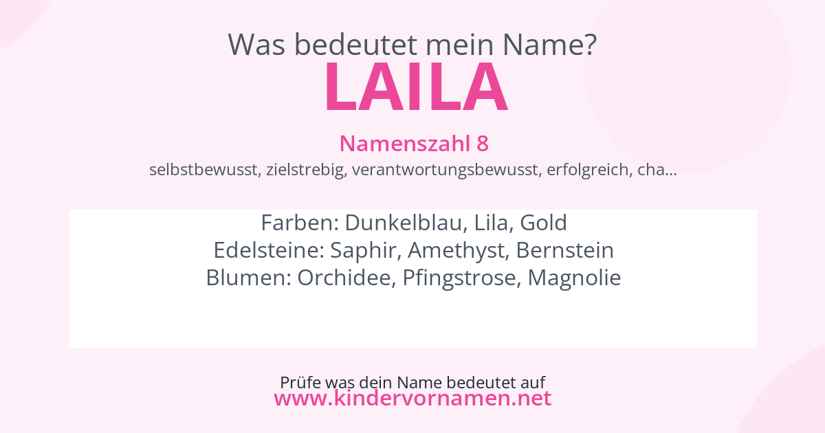 Was bedeutet der Name Laila?
