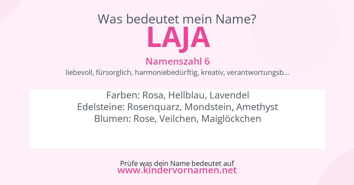 Was bedeutet der Name Laja?