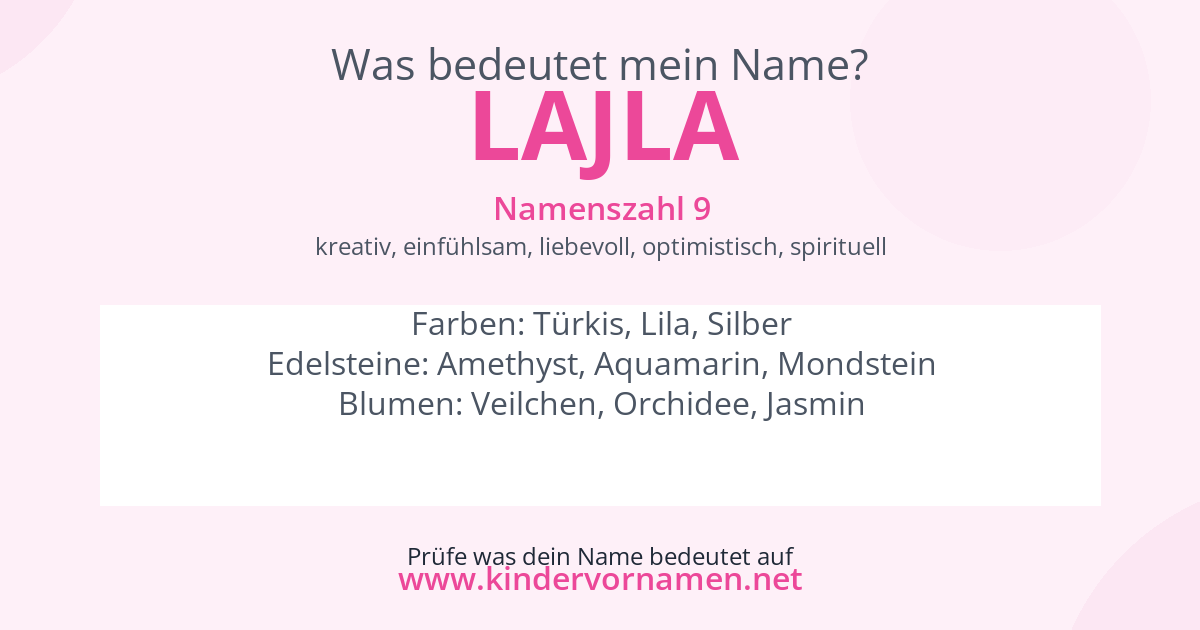 Was bedeutet der Name Lajla?