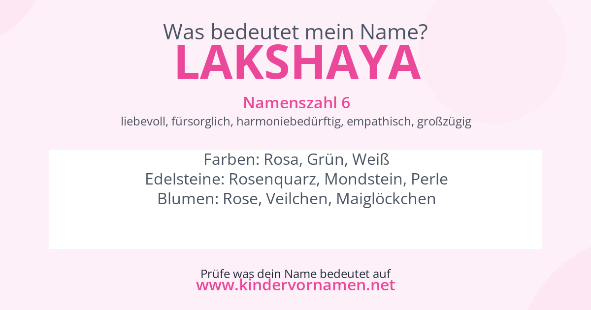 Was bedeutet der Name Lakshaya?