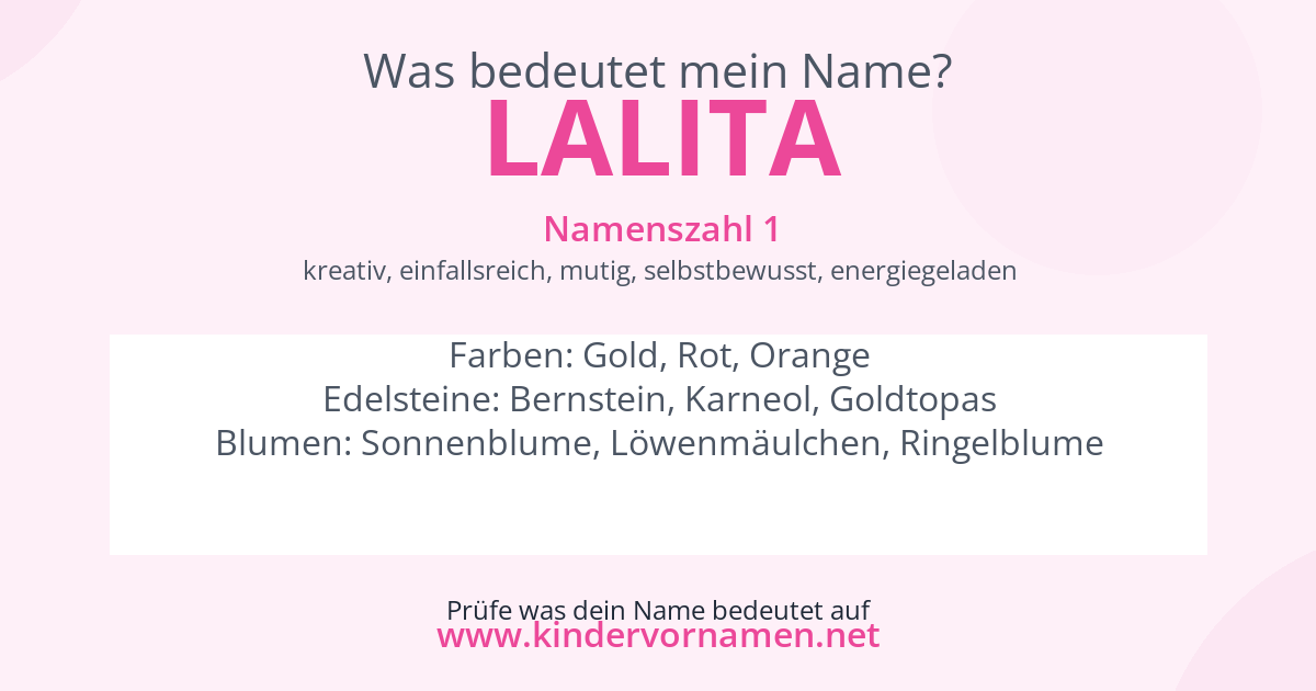 Was bedeutet der Name Lalita?