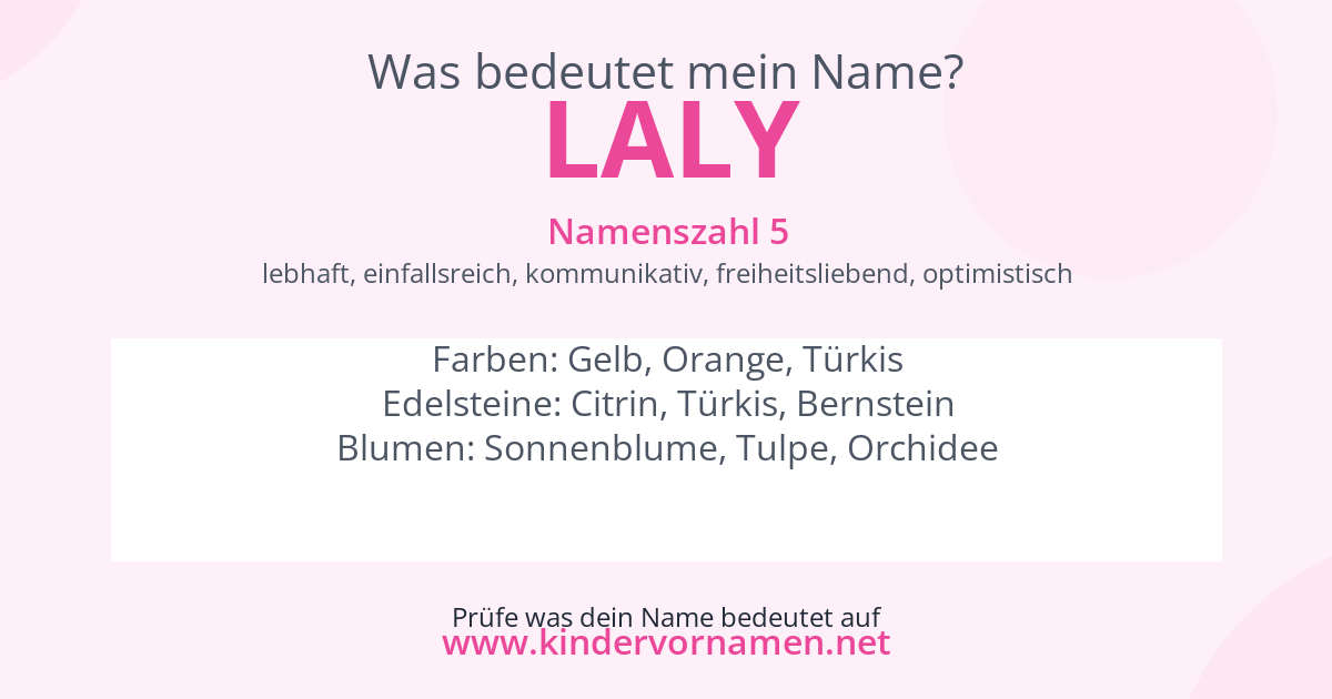 Was bedeutet der Name Laly?