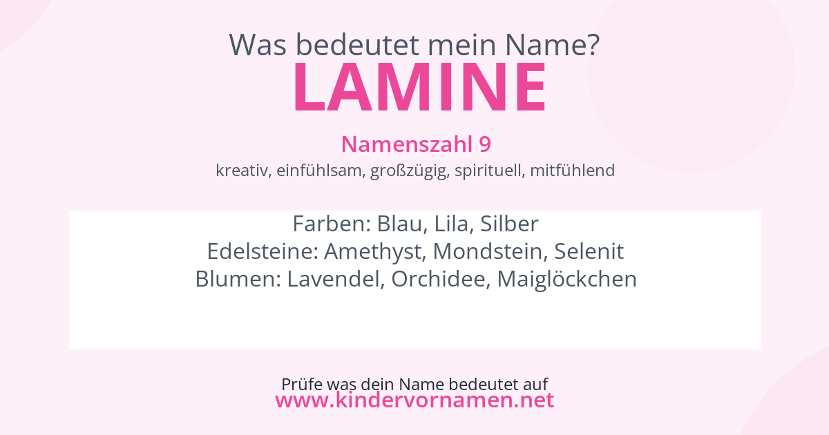 Was bedeutet der Name Lamine?