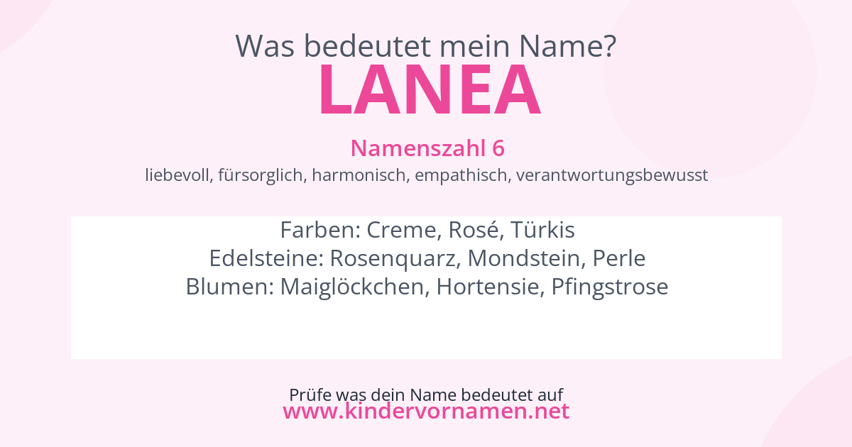 Was bedeutet der Name Lanea?