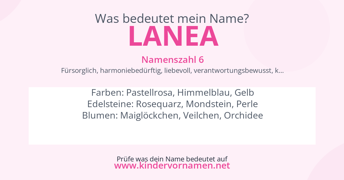 Was bedeutet der Name Lanea?